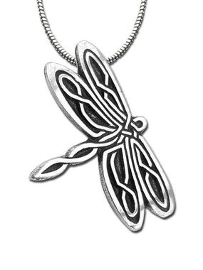 Celtic Dragonfly Pewter Pendant by Celtic Knot Works Necklace